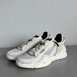 Fendi Men's White and Gray Sneakers
